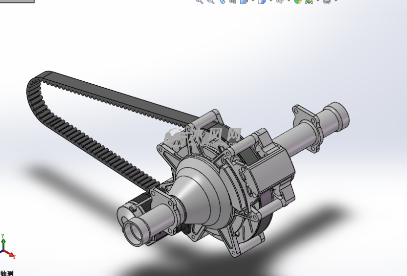 皮带传动主轴模型