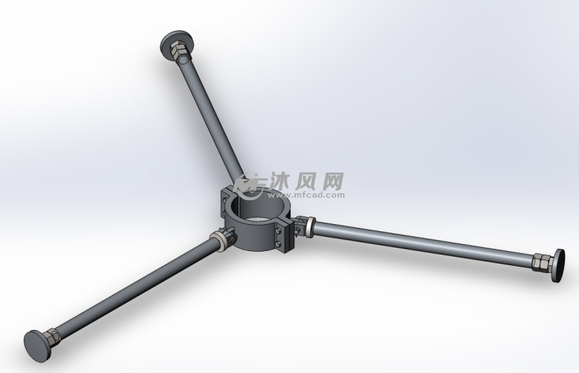 伸缩稳定支架 - solidworks底座支架类模型下载