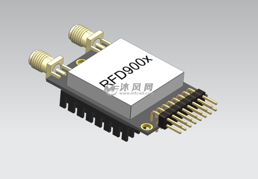 RFD900x远距离无线电调制解调器 - solidwork