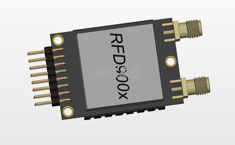 RFD900x远距离无线电调制解调器 - solidwork