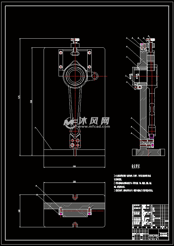 镗床夹具装配图-a0