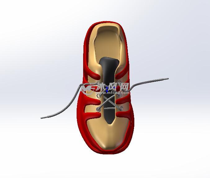 运动鞋制作模型俯视图
