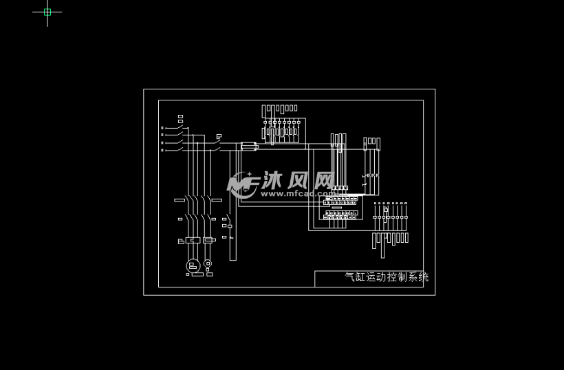 气缸运动控制系统 - 电气控制原理图纸