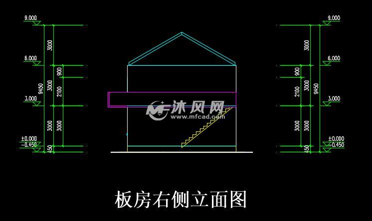 2层占地320平方米板房建筑图 autocad一般住宅及样板房家装图纸