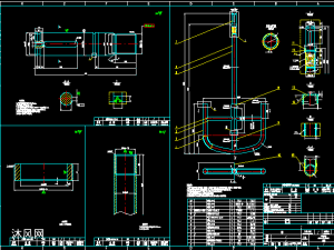 锚式搅拌器CAD图 - AutoCAD化工环保设备图