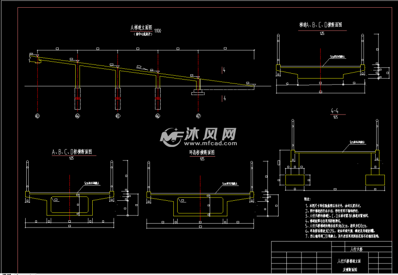 环岛人行天桥布置图