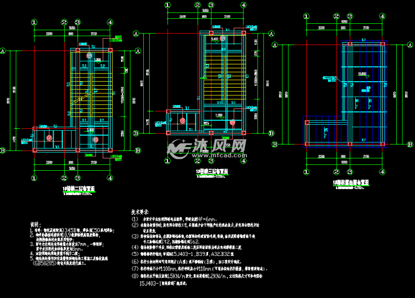 钢结构楼梯平面图