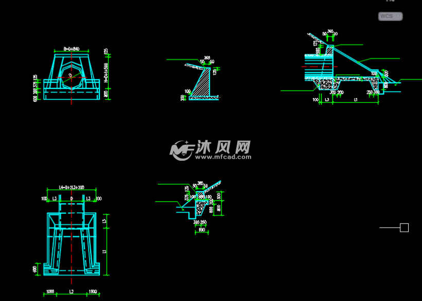 八字收水口