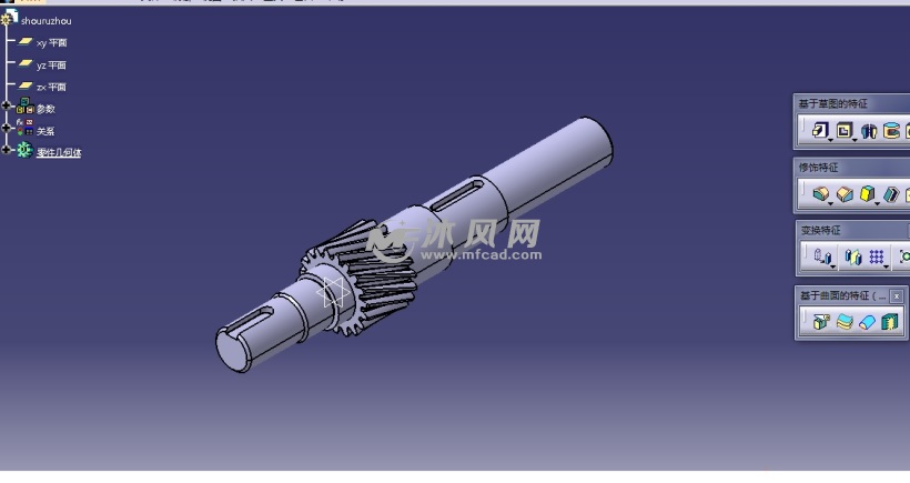 纯电动汽车两档变速器CATIA三维模型