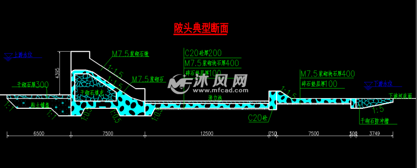亲水平台河岸河坝景观设计详图