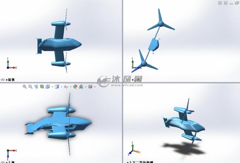 鱼鹰型直升机设计模型