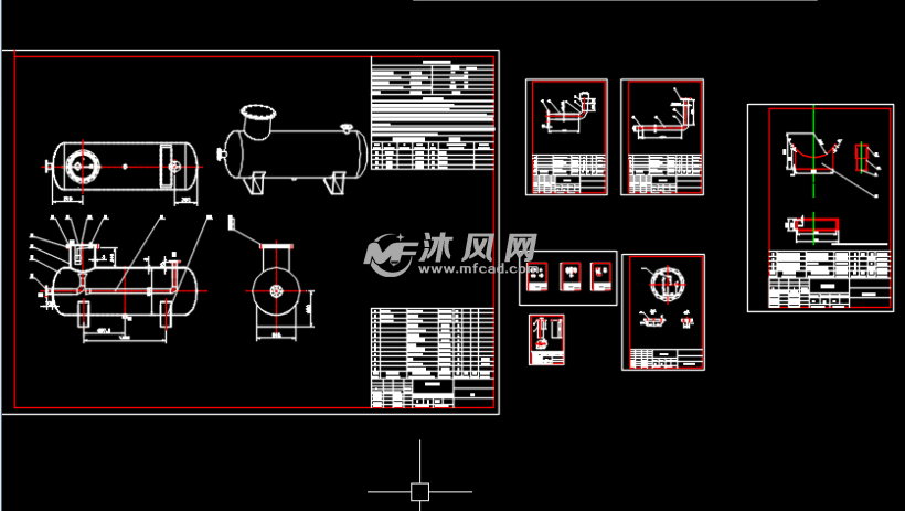 气液混合罐cad图纸