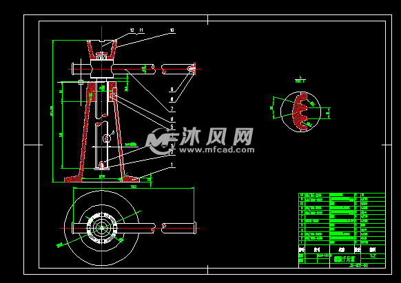 全套千斤顶CAD螺旋工程-AutoCAD普通图纸cad符号的怎么断面画中图片