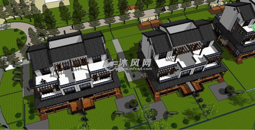 浙江某中式风格模型别墅别墅最好徽派新余多层的图片
