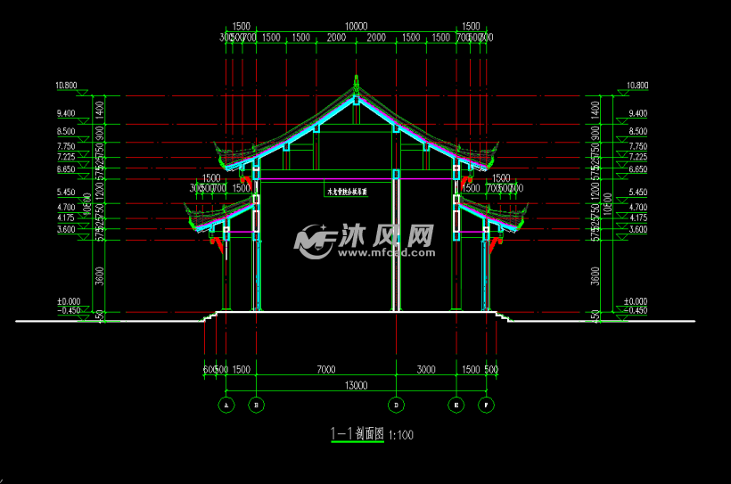 三清殿cad施工图