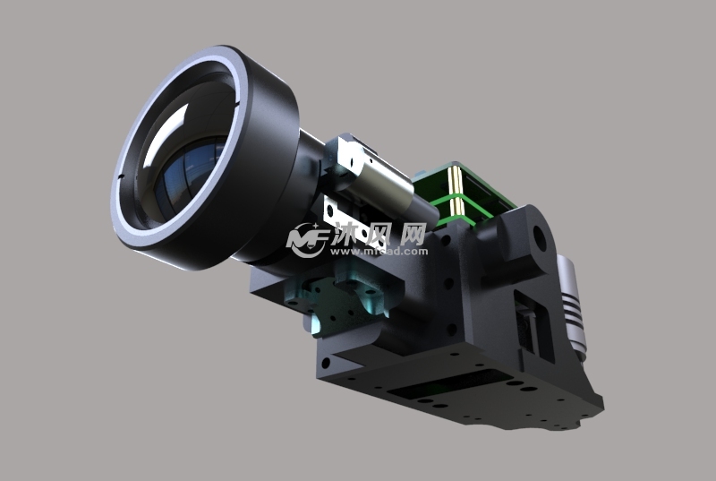 长风光电红外镜头 - solidworks军工用品模型下