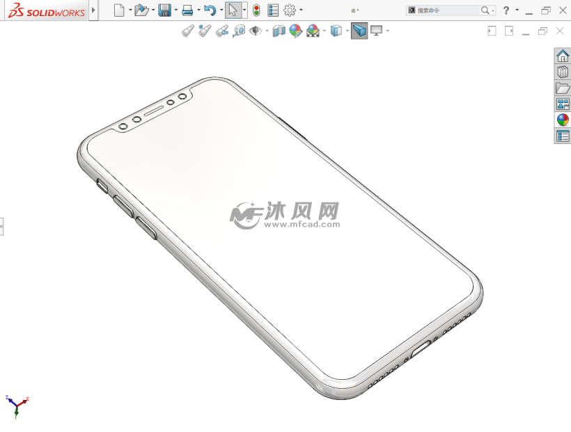 iphone8 solidworks模型