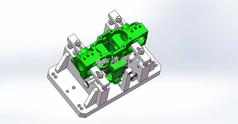 工件装夹效果图