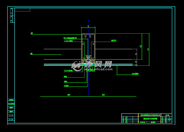南昌大学前湖校区行政办公楼隐框玻璃幕墙节点