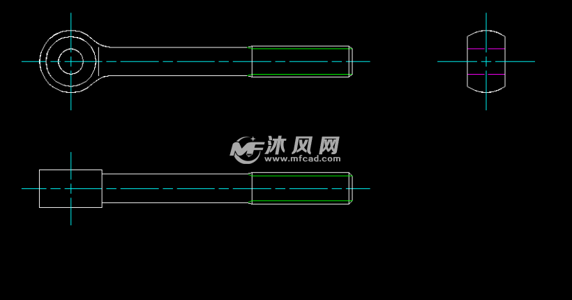 螺栓康佳标准件CAD图纸-AutoCAD图纸螺柱螺柱t2122a螺栓图片