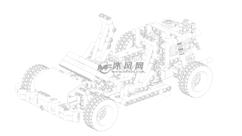 乐高玩具赛车模型设计