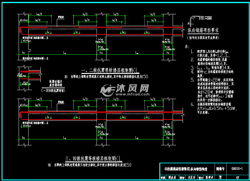 二至四级抗震等级kl,wkl箍筋,附加箍筋,吊筋等构造