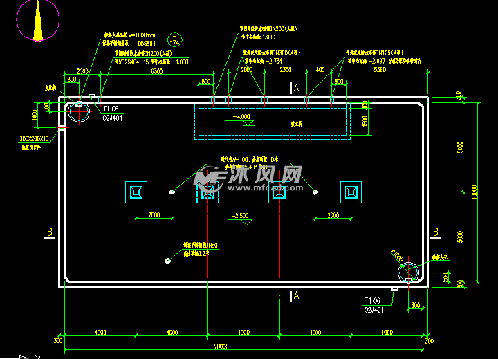 消防水池建筑结构图