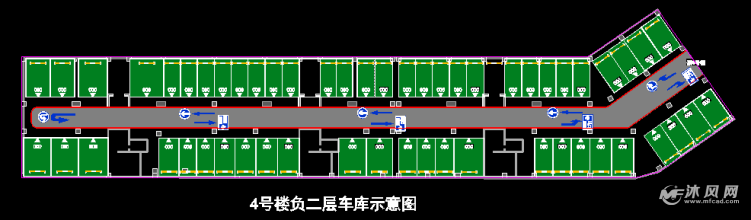 地下停车场车位示意图