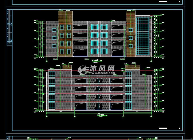 实验小学4层教学楼建筑设计施工图