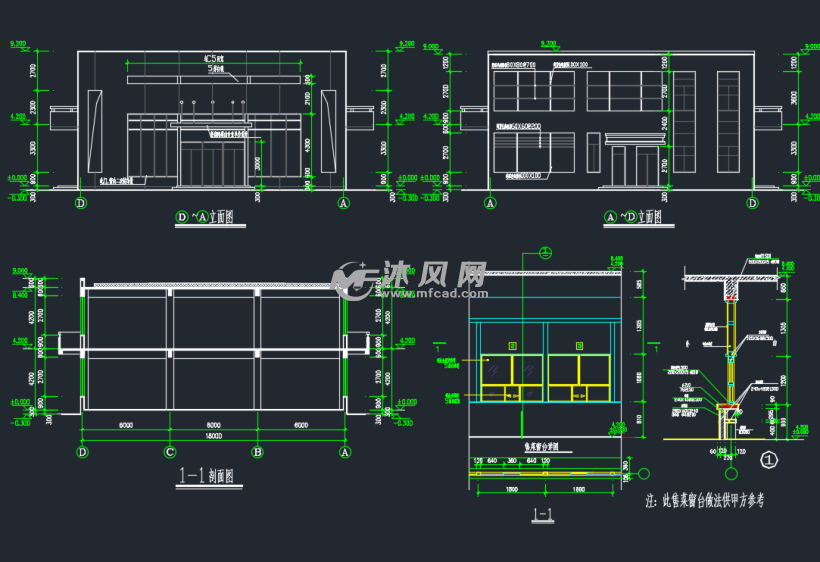 某二层框架结构食堂建筑设计施工图