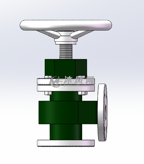 机械制图零件测绘安全阀(截止阀 solidworks阀体类模型下载 沐风