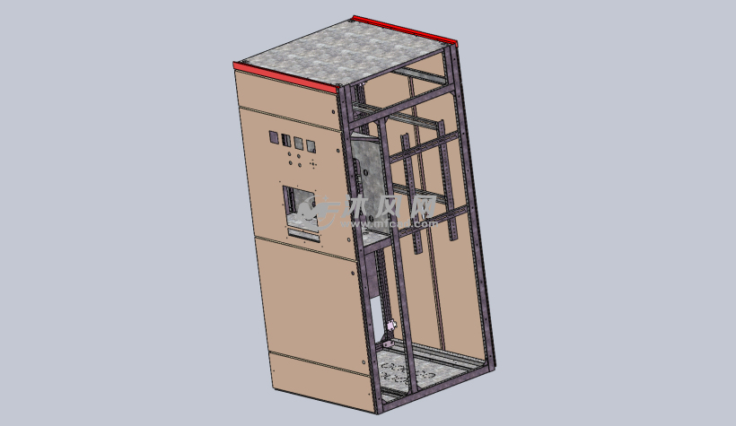 1000宽联络柜装配体轴测图