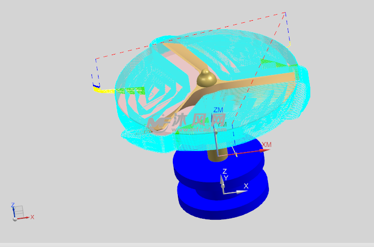 ug螺旋桨页多轴编程加工 - ug数控编程和加工的