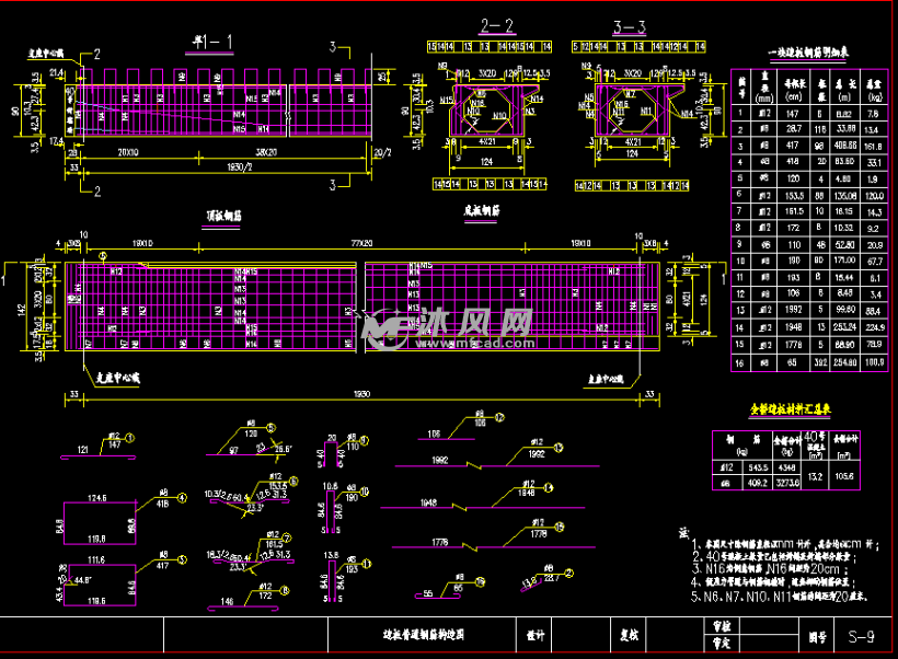 某市4-20m桥梁详细结构cad设计图纸
