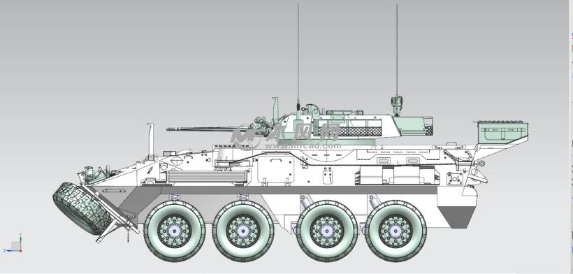 轮式装甲车侧视图