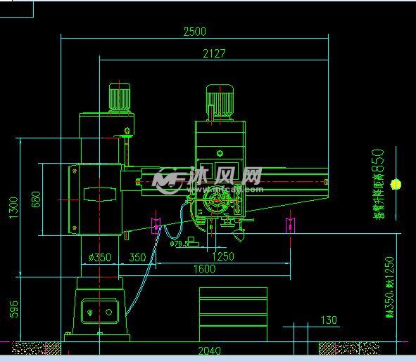 z3040摇臂钻基本尺寸及地基安装