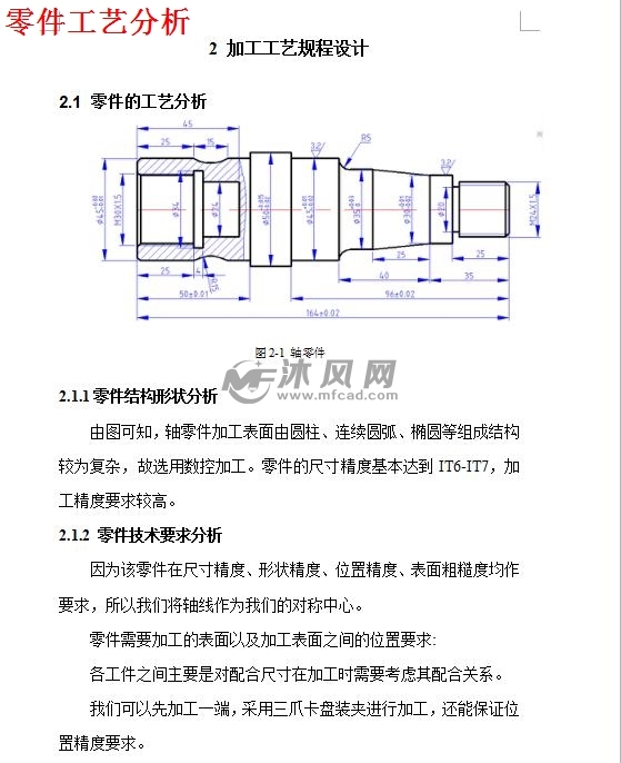 车削件典型轴类零件的数控车削加工工艺编程设