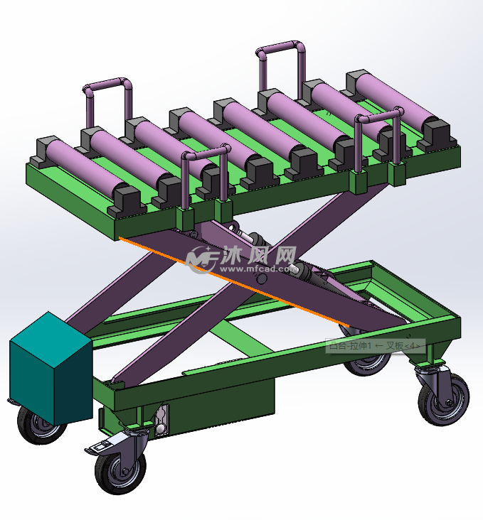 剪刀式液压升降平台 - solidworks机械设备模型下载