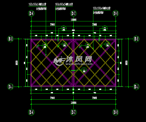 采光井钢结构平面图