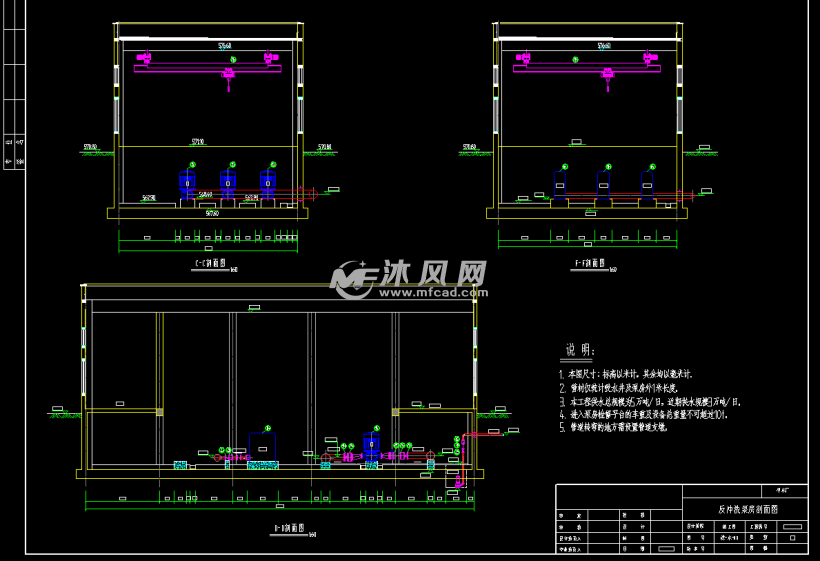 5万吨水厂-v型滤池工艺施工图纸