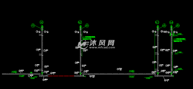 某小区六层住宅楼采暖图纸