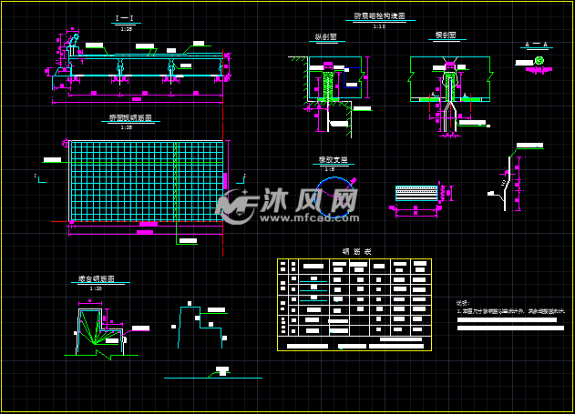 某空心板u型桥台交通桥结构钢筋图 - 桥梁工程图纸下载 - 沐风图纸