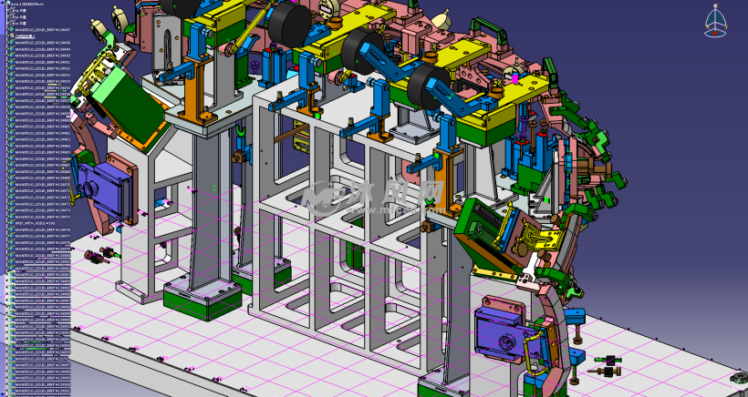 汽车前保险杠检具设计方案 - catia机械设备