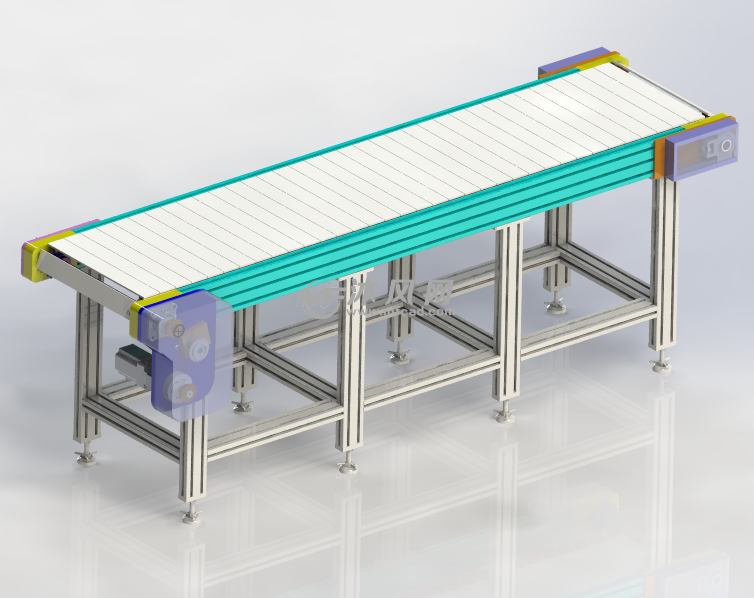 板式输送链 - solidworks机械设备模型下载
