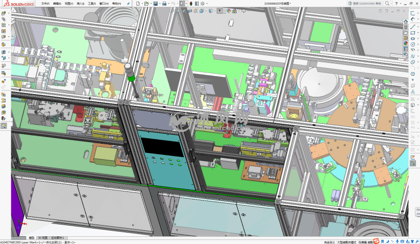一套Tray自动上下料移栽自动化UV点胶及CCD