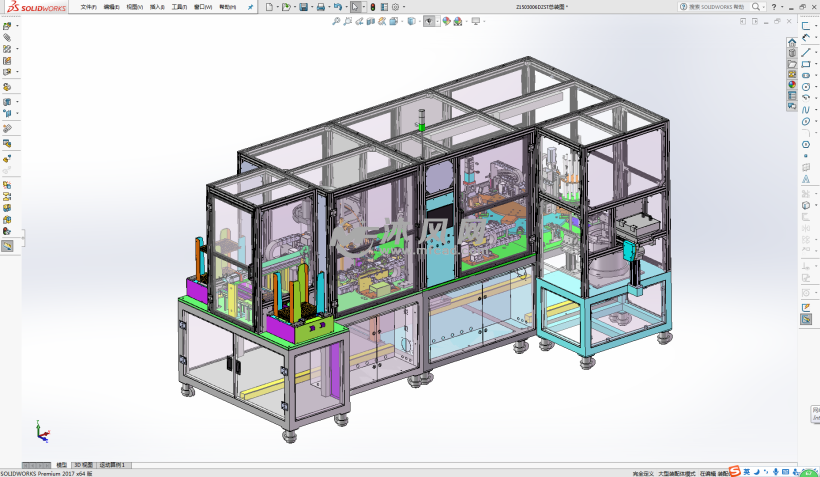 一套Tray自动上下料移栽自动化UV点胶及CCD