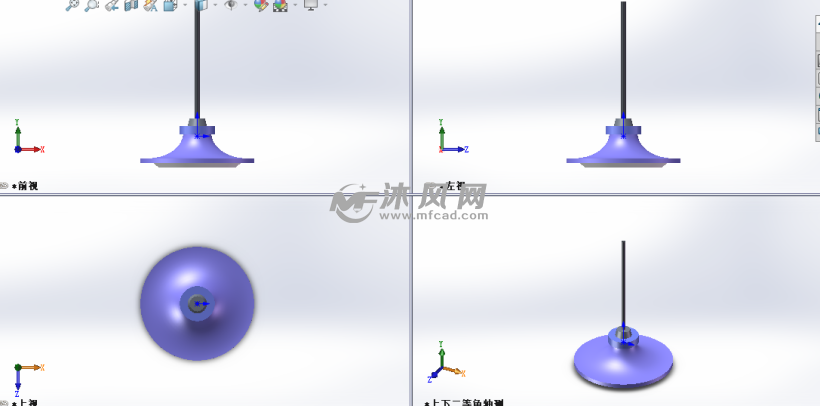 吊灯设计模型三视图