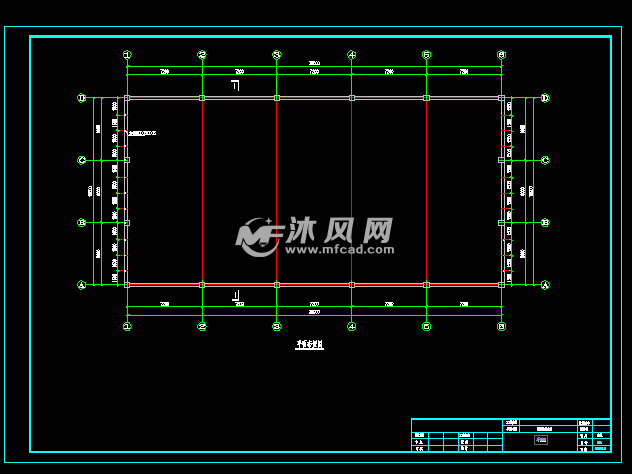 轻钢棚架建筑结构施工图-cad厂房车间建筑图cadmechanical标注图片