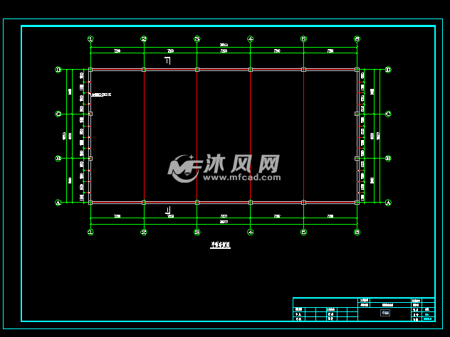 轻钢棚架建筑结构施工图 - cad车间厂房建筑图