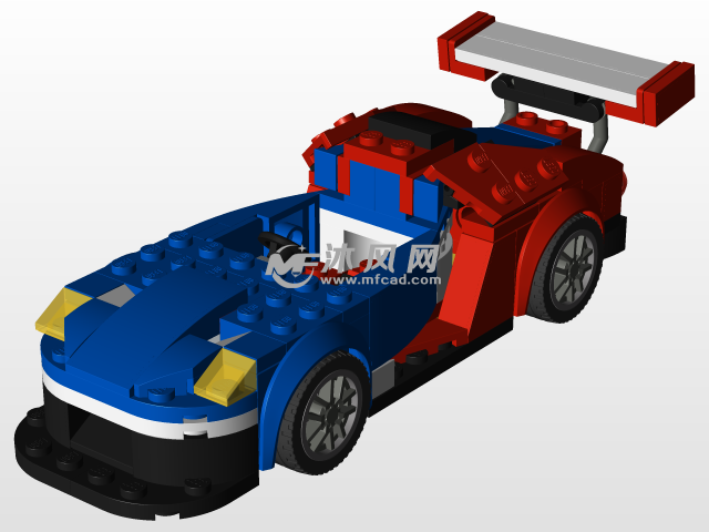 乐高赛车比赛现场模型 - inventor生活用品类模